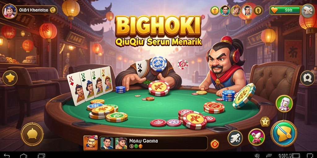 Tampilan gameplay seru serta interaksi pemain di BIGHOKI.