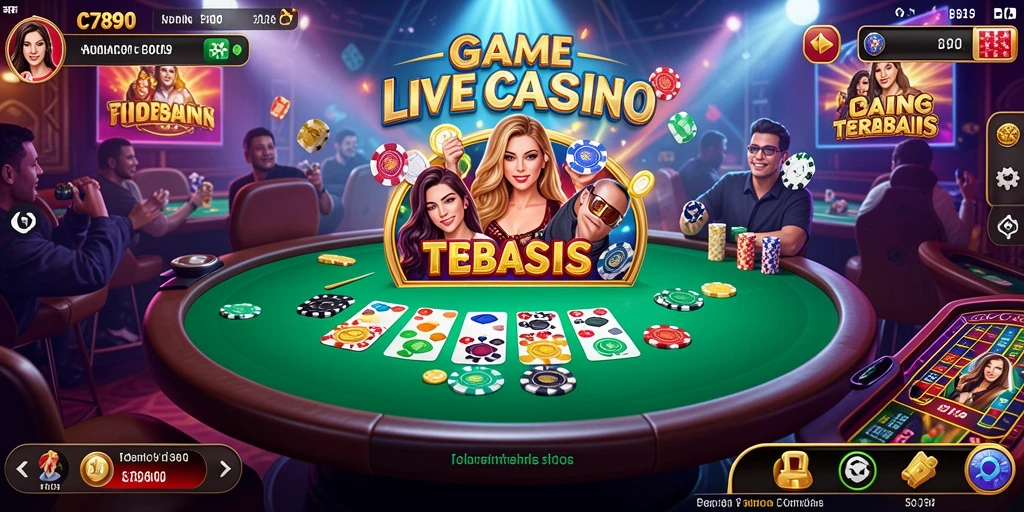 Tampilan gameplay interaktif di C7890 dengan dealer nyata.
