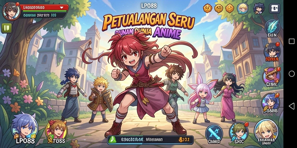 Tampilan gameplay LPO88 yang menakjubkan dalam petualangan Anime.