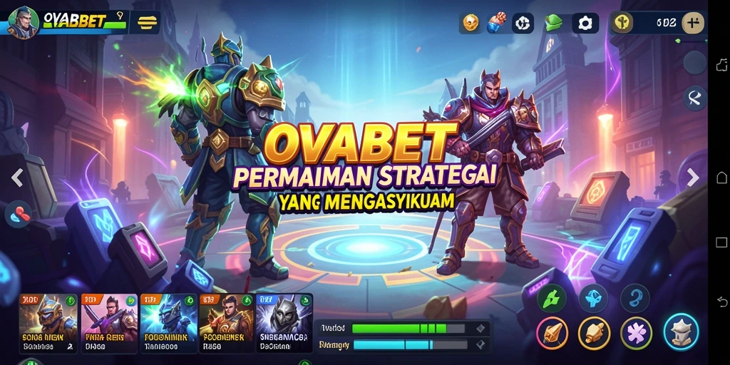 Tangkapan layar utama OVABET menampilkan momen strategis yang intens.