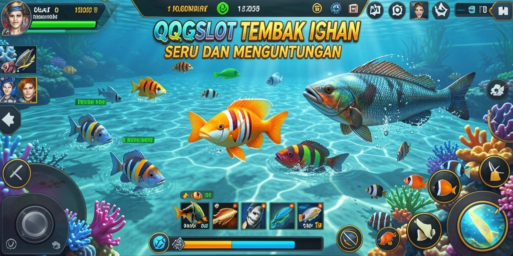 Gameplay seru menembak ikan dalam QQSLOT yang penuh warna.