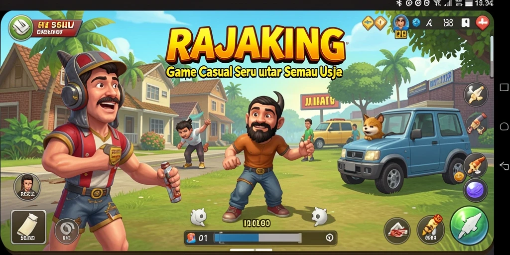 Tampilan seru gameplay RAJAKING dengan grafik menarik.